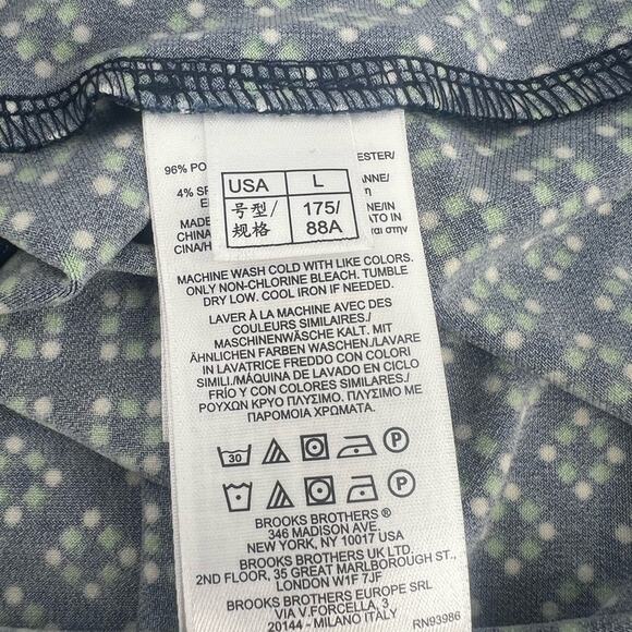 Brooks Brothers Long Sleeve Green Blue Pattern Sheath Dress Size Large - Picture 9 of 10